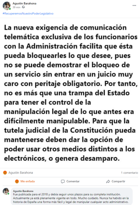 La telemafia de la Administración española causa desamparo